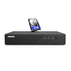 ANNKE 8CH 6MP H.265+ Suveillance NVR Video Recorder Motion Remote Alert