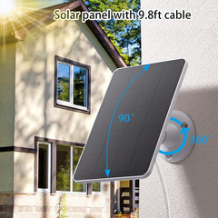 Solar Panel Compatible with Simplisafe Outdoor Camera Wireless, 4W 5V Solar Pane