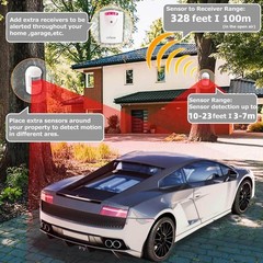 1pc Driveway Alarm Infrared Motion Sensor Home Garage Alert Security System