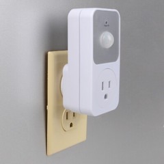 2pk Motion Detection Sensor Power Socket Switch 110V 1800W Security Garage Light