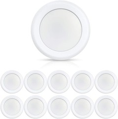 10 Pieces LED Disk Light 6 Inch 16.5W 1000Lm 5000K Dimmable Flush Mount Ceiling