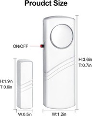12-Pack 95DB Door & Window Alarms – Effortless Home Security for Family Safety