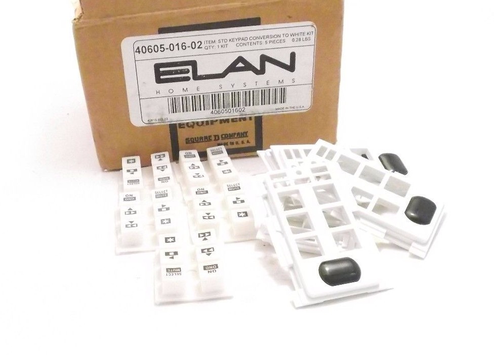 ELAN 40605-016-02 Standard Keypad Conversion to White Kit (5 Pcs.) PPD Shipping