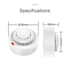 1PC Smart WiFi Smoke Sensor Fire Protection 85dB Sound Security System Control