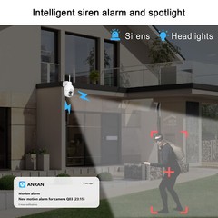 ANRAN Wireless Solar Security Camera System 360° PTZ 5MP WIFI Outdoor Audio Cams