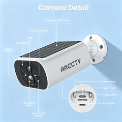 10CH NVR Solar Wireless Security Camera System Kit 4MP Outdoor Motion Alert IP65