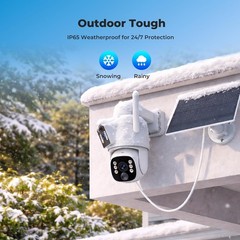 Solar Wireless Home Security Camera System Wifi Camera Dual Lens with 10CH NVR
