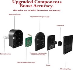 1/2 Mile Hosmart Driveway Alarm Wireless Sensor System & Driveway Sensor Aler…