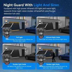 2X V380PRO 3 Lens 6MP Solar Home Security Camera Outdoor Wifi Wireless PTZ CCTV