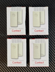 4x Ecolink WST-212 Wireless Door Window Contact Sensor with Local Bypass Button