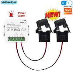Tuya WIFI Smart Energy Meter AC100-240V CT Clamp App Control 80A Power Monitor E