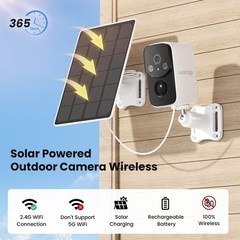 Solar Security Cameras Wireless Outdoor, Free Cloud Storage, WiFi Cameras for…