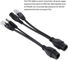 PoE Injector PoE Splitter Kit DC12V POE 5PCS Adapter Cable Standard Network