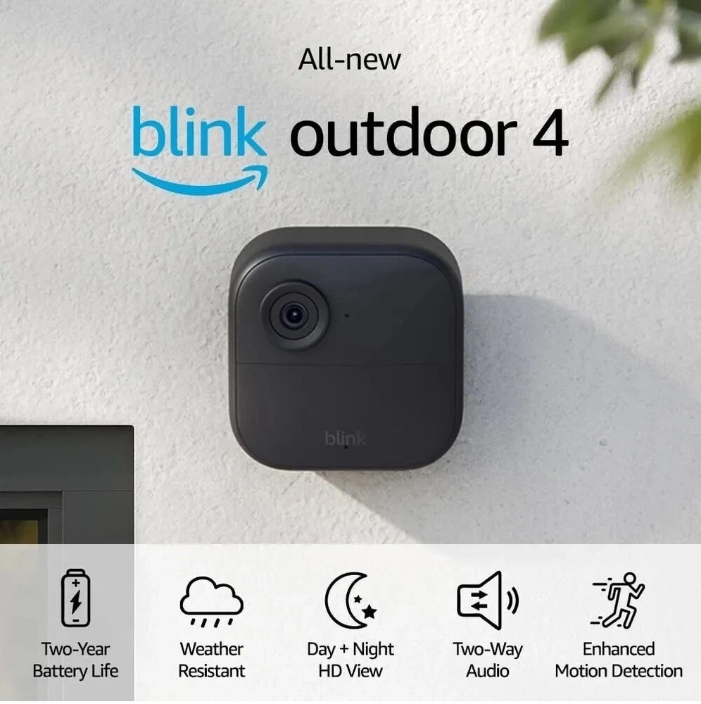 Blink Outdoor (4th Gen) Wireless smart HD security camera | Black Add-on camera