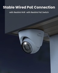 12MP PoE Outdoor Dome Security Camera, 97° Wide Angle, Night Vision, 2-Way Talk,