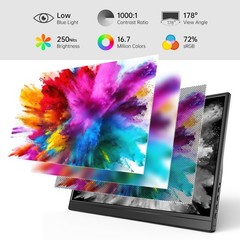 Yxk Portable Monitor 15.6 Inch 1080P Usb-C Hdmi Ultra-Slim Travel Monitor