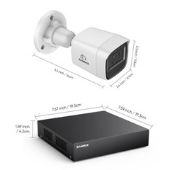 SANNCE 4CH 5IN1 HDMI AHD DVR 1080P Security Camera System Outdoor Night Vision