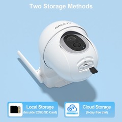 2 Pack 4G LTE Cellular Solar Security Cameras 360° Live View 2K Outdoor Wireless