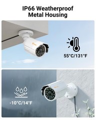 1080P HD Hybrid 4-in-1 Security Camera Outdoor, Night Vision, IP66 Weatherpro…