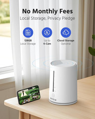 4MP Solar Security Cameras Wireless Outdoor, 5MP 4 Cam-Kit Home Security Camera