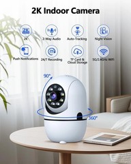 Indoor Camera WiFi Security Camera 360° Pan Tilt Baby Pet Monitor Night Vision