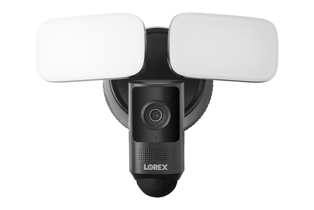 Lorex 2K Wi-Fi Floodlight Security Camera (32GB, Black, Open Box)