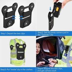 Magnetic Suction Clip for BOBLOV KJ21 N9 PD70 WA7D For Body Worn Cameras