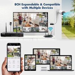 SmartSF 10CH 5MP Outdoor Wireless Security Camera System WIFI CCTV Audio NVR kit