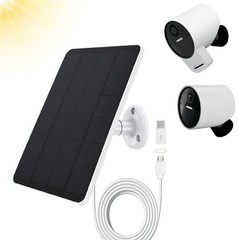 SimpliSafe Outdoor Camera Solar Panel – 4W 5V with 10ft Cable for Series 2