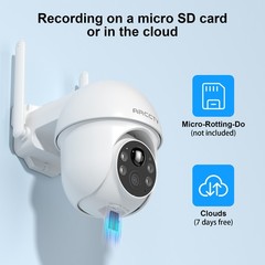ARCCTV WiFi Solar Security Camera System Wireless Pan Tilt Outdoor Night Vision