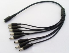 8 In 1 Splitter Power Cable Adapter For CCTV DVR/Camera