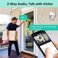 Camaras De Seguridad Wifi Exterior 1080P Inalambrica Con Vision Nocturna Video.