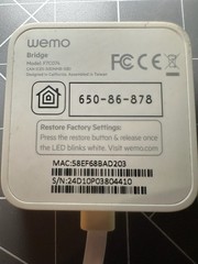 Wemo Mini Smart Plug + Wemo Bridge F7C074 + Apple A1433 Ethernet Adapter