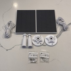 (2)Solar Panels Large 6.75in x 4.75in USB-C w/ Mounting Hardware Outdoor Cameras