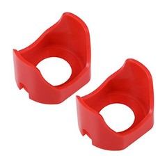 30mm Plastic Two Feet Push Switch Button Protective Cover 2pcs Red