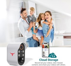 1080p Wireless Security Camera with AI Human Detection,Night Vision,2-Way Talk,4
