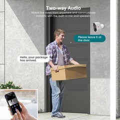 1080p Wireless Security Camera with AI Human Detection,Night Vision,2-Way Talk,4