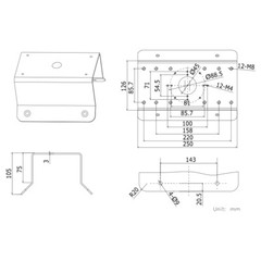 Original Hikvision DS-1276Z Universal Corner Bracket Adapter for Most Wall Mount