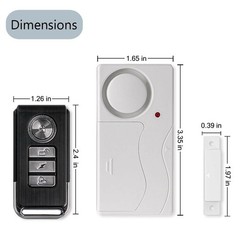 Apartment Safety Magnetic Window Door Alarm *2 Control by Remote Simple Function