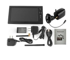 Digital 4 Wireless CCTV Camera with 7” LCD Monitor DVR Record Home Security NEW