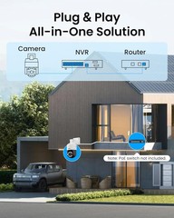 ZOSI 5MP/4K POE Security IP Camera Audio Auto Track Color Night Vision AI Detect