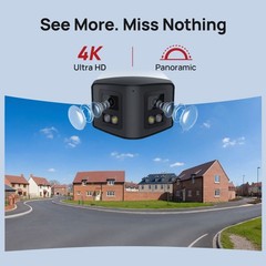 Vikylin 8MP Dual Lens IP Camera Full Color +IR Motion Detection 2Way Audio Wired
