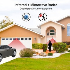 Outdoor Wireless Driveway Alarm Waterproof Motion Sensor Detector Chime(Upgrade)
