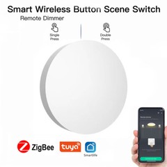 1Pcs Tuya ZigBee Smart Button Scene Switch Wireless Remote On Off Key Controller
