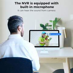 【No HDD】 15” LCD Wireless Wifi NVR 16 Channels Network Video Recorder, Built-In