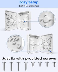 ABS Security Camera Junction Box for PTZ Scurity Camera, Outdoor IP65 Waterpr…