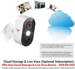 1080p Wireless Security Camera with AI Human Detection, Night Vision