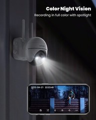 2PCS ieGeek Outdoor Solar Security Camera Wireless Home WiFi Battery CCTV IR Cam