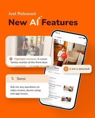 SensForge 2.5K 360° Pan-Tilt WiFi Security Camera, AI Detection, 64GB – 2 PACK