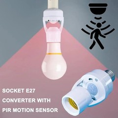 E27 PIR Motion Sensor Light Bulb Socket Adapter Auto on/Off with 4609